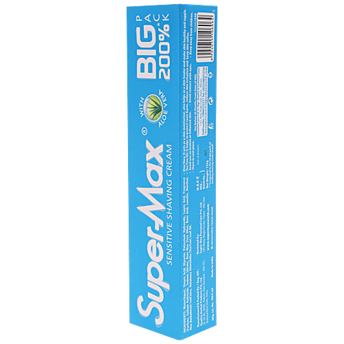 Buy Supermax Sensitive Shaving Cream With Aloe Vera, Reduces Skin