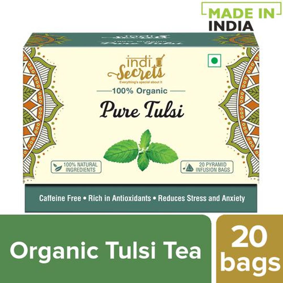 IndiSecrets Organic Original Tulsi Tea, 34 g (20 Bags x 1.7g each)
