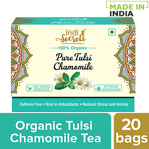 Buy indiSecrets Organic Chamomile Tea Tulsi Honey Online at Best