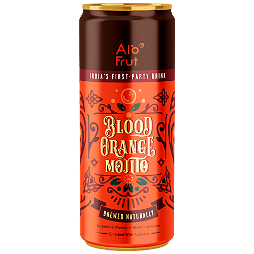 Axiom Alo Frut - Blood Orange Mojito, Brewed Naturally, No Artificial Flavours, 250 ml Tin 