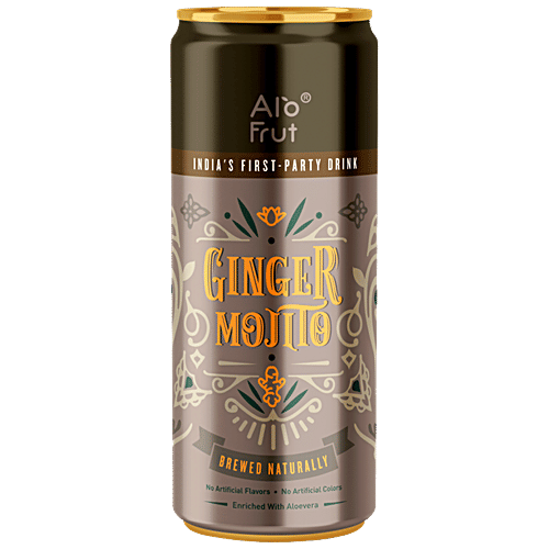 Axiom Alo Frut - Ginger Mojito, Brewed Naturally, No Artificial Flavours, 250 ml Tin 