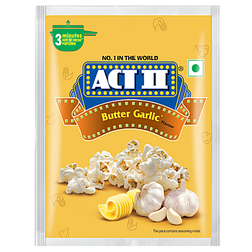 Buy ACT II Instant Popcorn Butter Garlic Flavour Online at Best Price