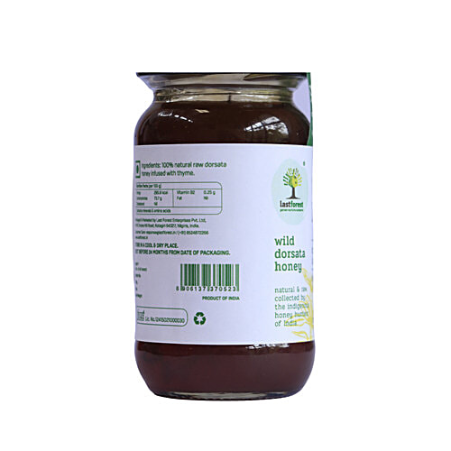 Last Forest Thyme Honey - Multi-floral Infused, From The Forest, Raw, Unprocessed, 250 g  