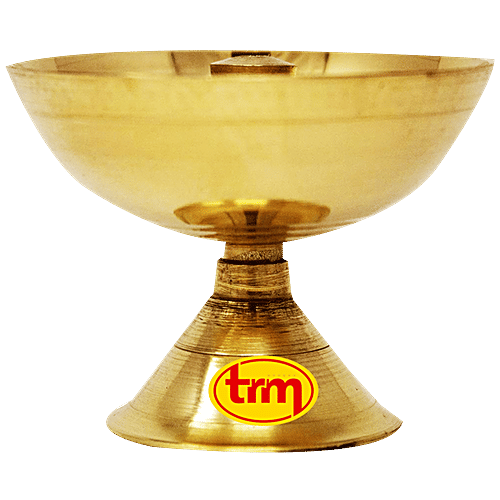 Trm Pooja Diya/ Oil Lamp - No.2, Regular, Beautiful & Durable, 1 pc  