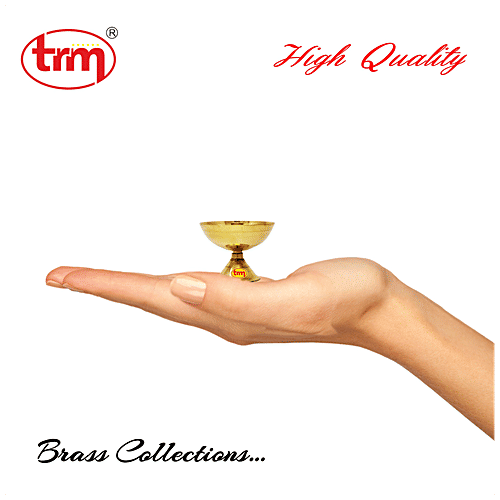 Trm Pooja Diya/ Oil Lamp - No.2, Regular, Beautiful & Durable, 1 pc  