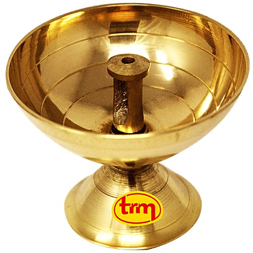 Trm Pooja Diya/ Oil Lamp - No.2, Regular, Beautiful & Durable, 1 pc  