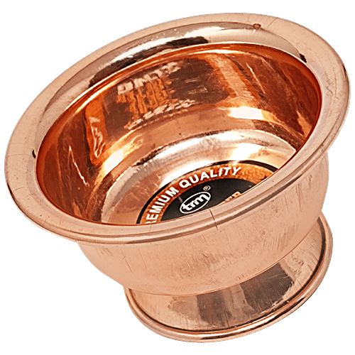 Mr. Copper King Panch Patra Bowl - Copper, Mini With Stand, 1 pc  