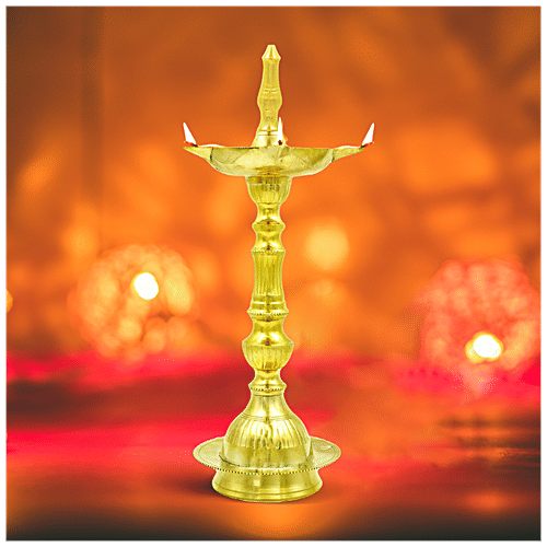 Shubhkart Nitya Brass Venkatesaya Danakashi Kerala Samai - 30 cm, 1 pc  