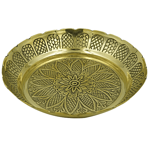 Buy Shubhkart Nitya Brass Prasadam Vastu Nakshi Plate Online at Best