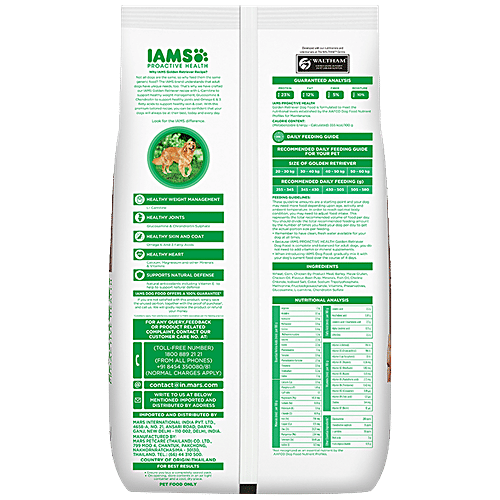 Buy IAMS Dry Dog Food Proactive Health, Adult 1.5+ Years, Golden