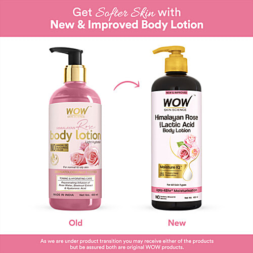 Wow Skin Science Himalayan Rose Body Lotion, 400 ml  