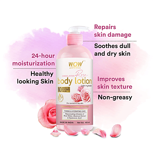 Wow Skin Science Himalayan Rose Body Lotion, 400 ml  