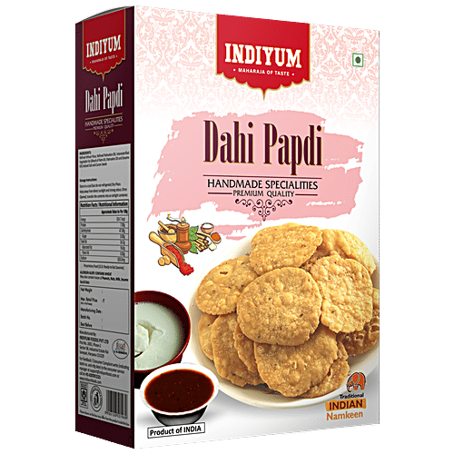 Indiyum Dahi Papdi - Crispy, Premium Quality Snacks, Traditional Taste, 250 g  