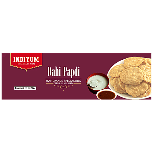 Indiyum Dahi Papdi - Crispy, Premium Quality Snacks, Traditional Taste, 250 g  
