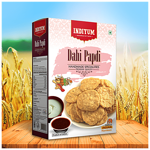 Indiyum Dahi Papdi - Crispy, Premium Quality Snacks, Traditional Taste, 250 g  