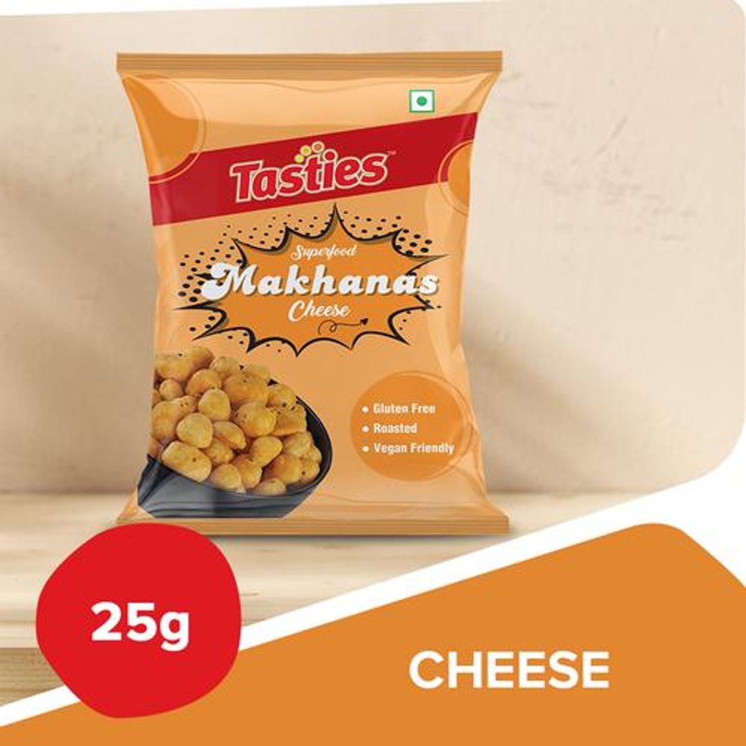 Tasties Cheese Makhanas - Roasted, Vegan & Gluten Free, 25 g 