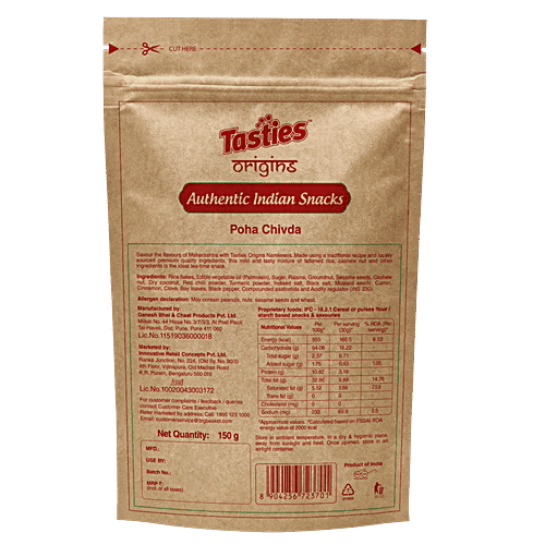 Tasties Origins Namkeen - Poha Chivda/ Mixture, Crispy, 150 g  