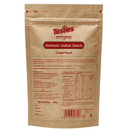 Tasties Origins Maharashtra Chaat Papdi, 150 g Namkeen 