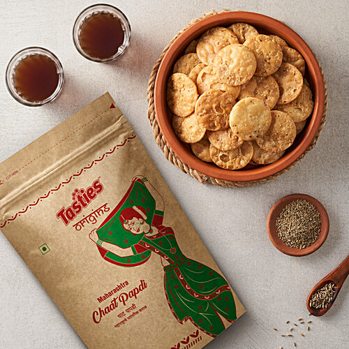 Tasties Origins Maharashtra Chaat Papdi, 150 g Namkeen 
