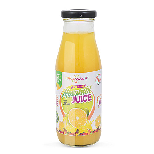 Juice wale Frut Jus Premium Mosambi Juice, 300 ml Bottle No Added Sugar, All Fruit