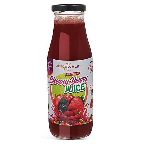 Juice wale Frut Jus Premium Cherry Berry Juice, 300 ml Bottle No Added Sugar, All Fruit