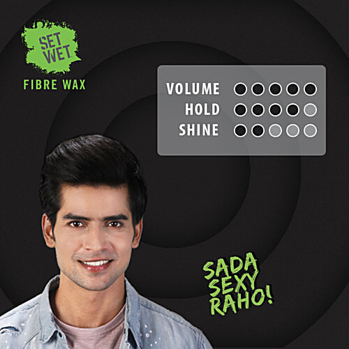 Set Wet Styling Fibre Hair Wax - Strong Hold, Natural Finish, 60 g  