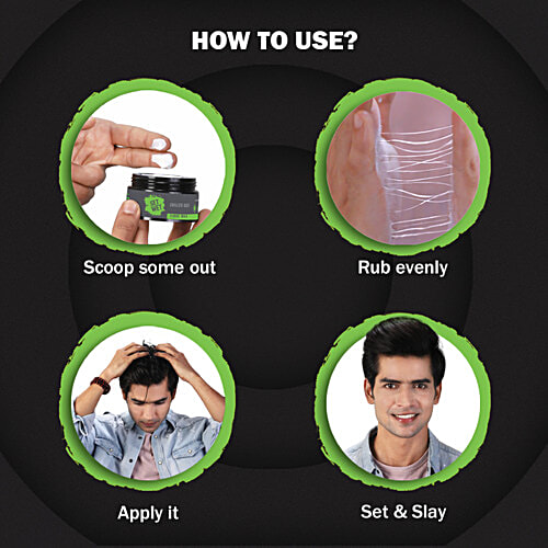 Set Wet Styling Fibre Hair Wax - Strong Hold, Natural Finish, 60 g  