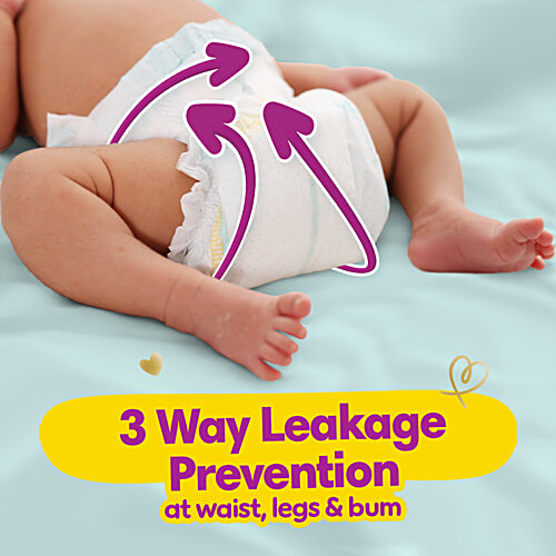 Pampers  Taped Baby Diapers - Soft, Up To 12 Hours Absorption, 5 Star Skin Comfort, Size NB, 72 pcs  