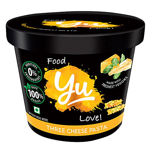 Buy Yu Three Cheese Instant Cup Pasta Wholesome, No Preservatives