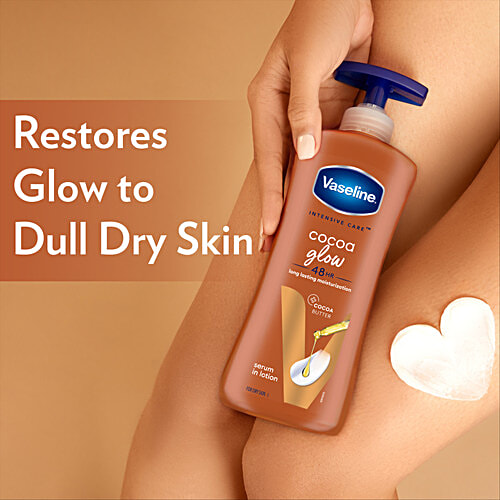Vaseline Cocoa Glow Serum In Lotion - For Dry Skin, 600 ml  
