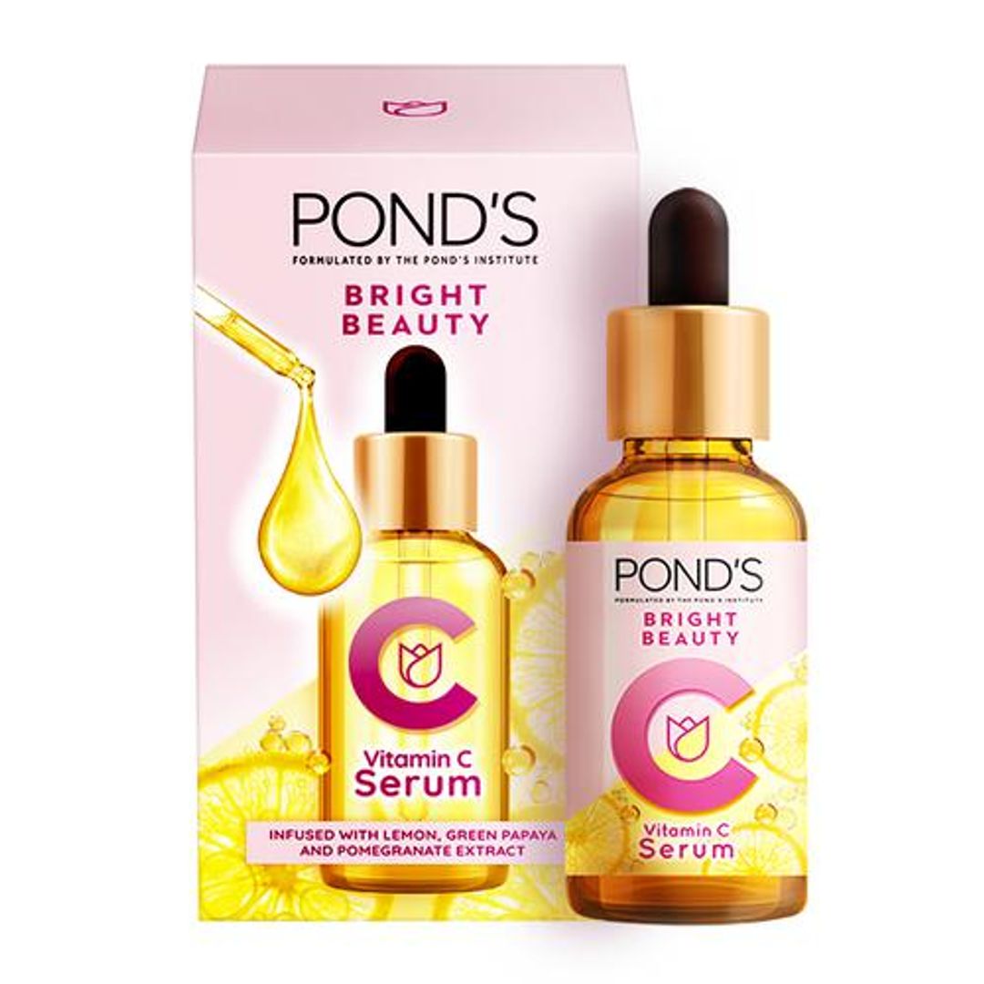 Ponds Bright Beauty Vitamin C Serum - Infused with Lemon, Green Papaya & Pomegranate Extract, 30 ml 