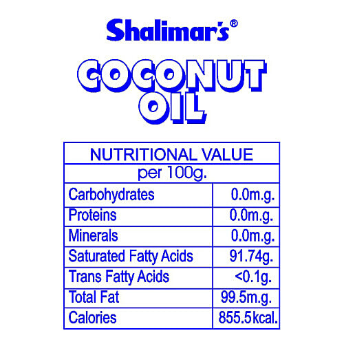 Shalimar's Coconut Oil, 500 ml Jar