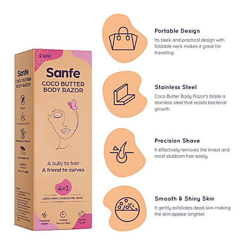 Buy Sanfe Coco Butter 4 In 1 Body Razor For Legs, Arms, Underarms