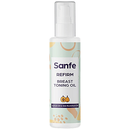 Sanfe Refirm Breast Toning Oil - Apricot & Sea Buckthorn, Regains Lost Elasticity, 100 ml  