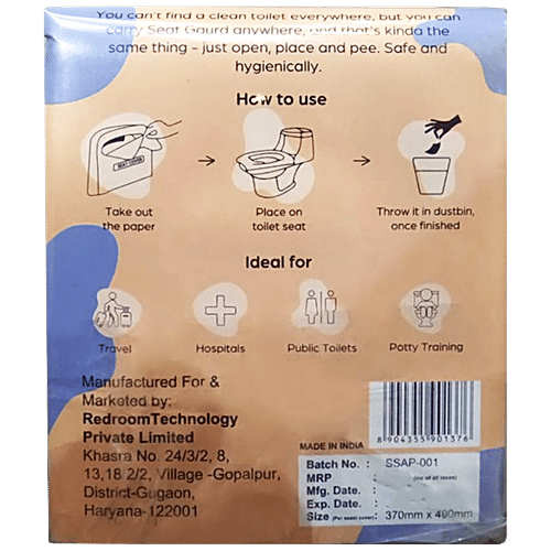 Sanfe Disposable Seat Guard Toilet Paper Cover - Biodegradable, Travel Friendly, Hygenic, 20 pcs  
