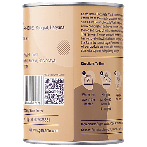 Buy Sanfe 5 In 1 Detan Chocolate Wax Removes Dead Skin, For Hair