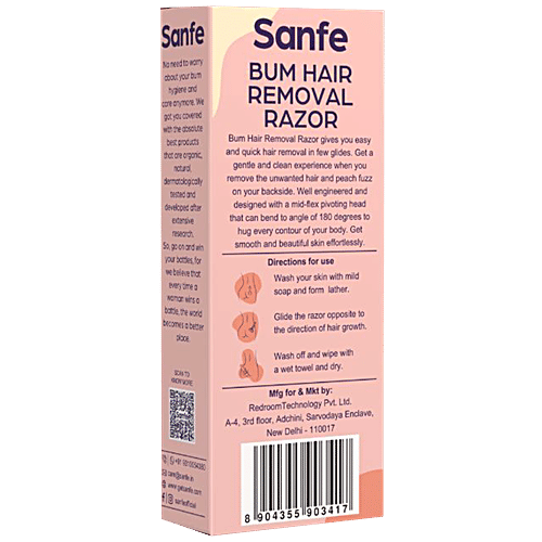 Buy Sanfe Bum Hair Removal Razor Mid Flex Pivoting Head, Moisture