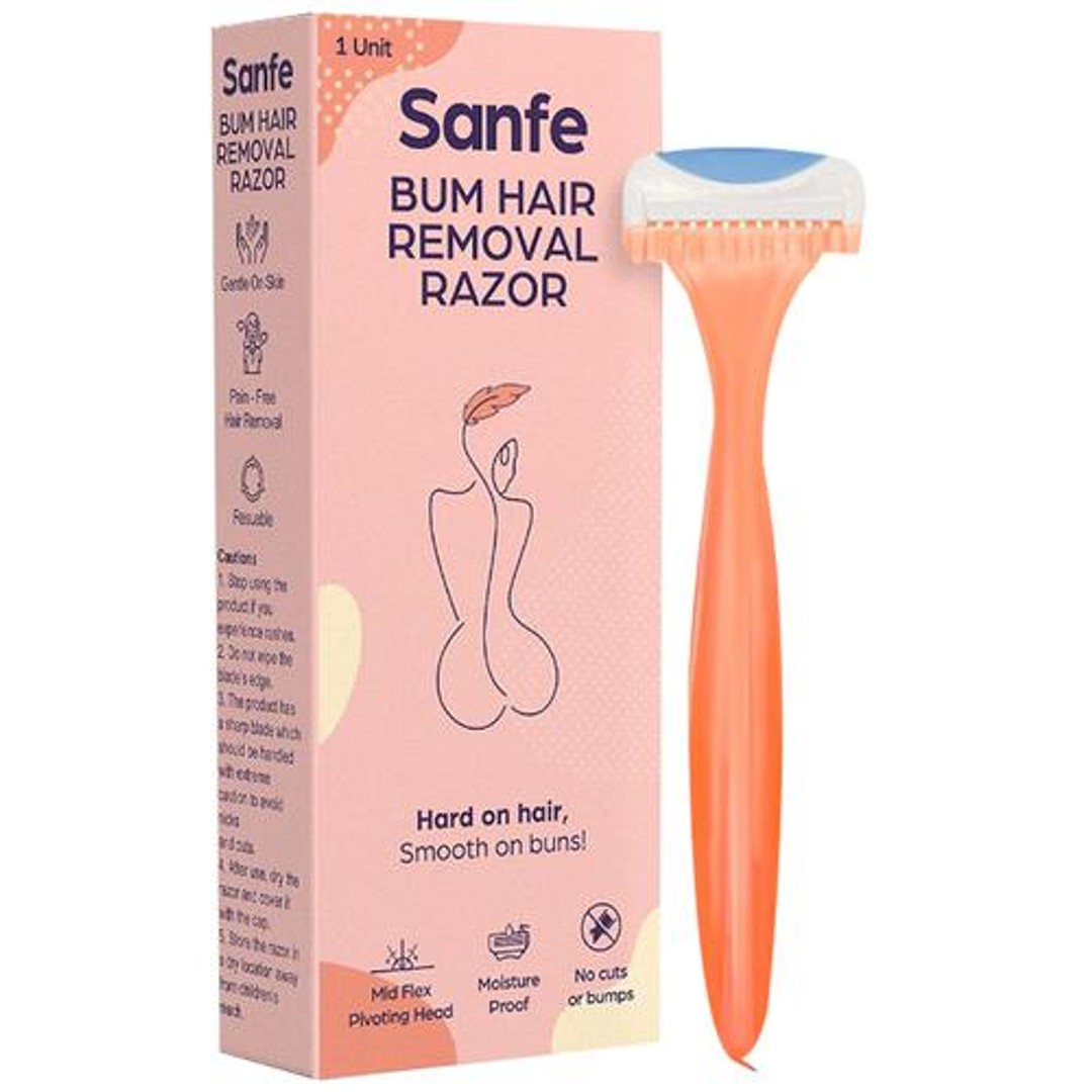 Buy Sanfe Bum Hair Removal Razor Mid Flex Pivoting Head, Moisture