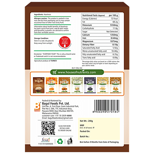 Buy Everyday Four Hazelnut Prevents Cancer, Good For Skin, Rich In