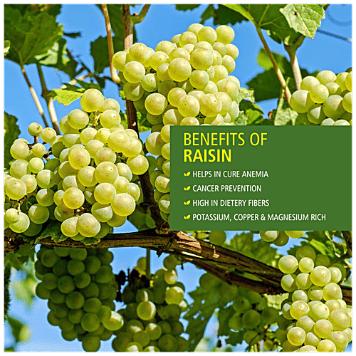 Everyday Four Golden Raisins - Long, Helps In Anaemia, Prevents Cancer, Rich In Dietary Fibre, 200 g  