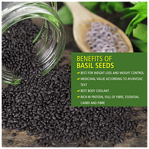 Buy Everyday Four Raw Basil/Sabja/Tukmaria Seeds Helps In Weight Loss