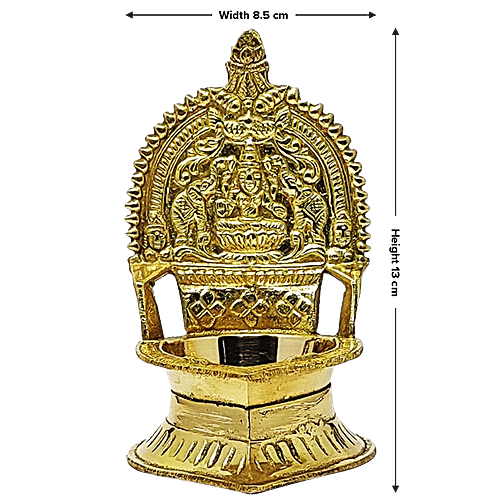 Trm Lamp Stand - Pooja Kaamakshi Lakshmi Diya Stand, Brass Metal, 1 pc  