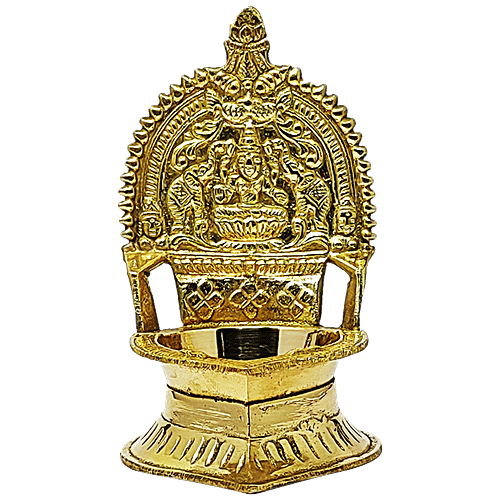 Trm Lamp Stand - Pooja Kaamakshi Lakshmi Diya Stand, Brass Metal, 1 pc  