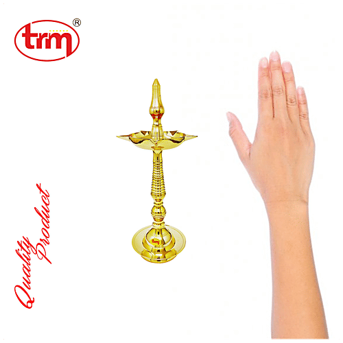 Trm Kerala Fancy Diya Stand - No.7 For Pooja Use, 1 pc  