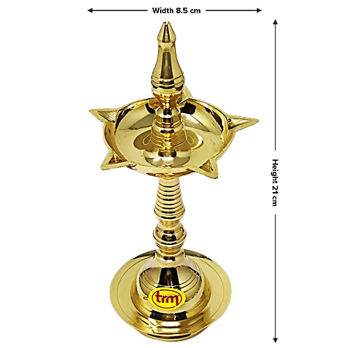 Trm Kerala Fancy Diya Stand - No.7 For Pooja Use, 1 pc  