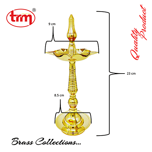 Trm Kerala Fancy Diya Stand - No.7 For Pooja Use, 1 pc  