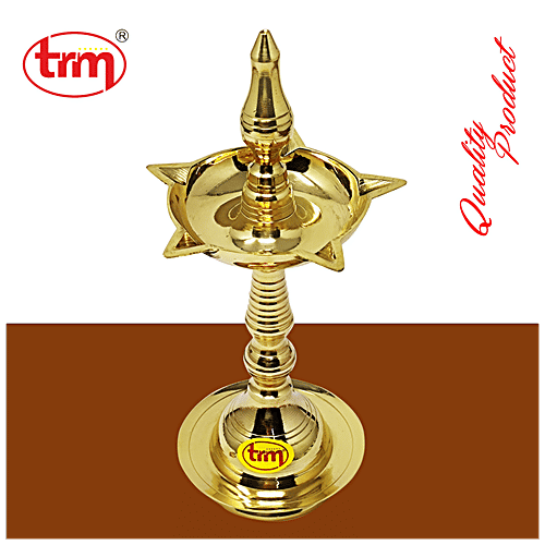 Trm Kerala Fancy Diya Stand - No.7 For Pooja Use, 1 pc  