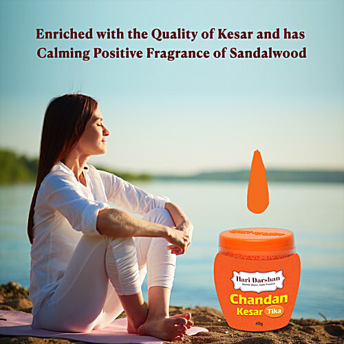 Hari Darshan Chandan Kesar Tika, 80 g Purifying Effect
Brings Peace to the Mind