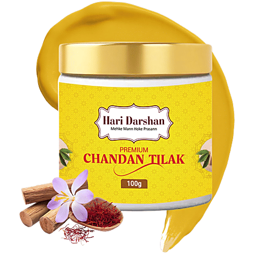 Hari Darshan Premium Chandan Tilak, 100 g  Relieves Insomnia and Stress
 Reduces Pimples and Wrinkles
 Keeps You Positive