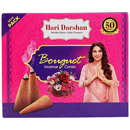 Hari Darshan Bouquet Incense Dhoop Cones, 10 pcs Long Lasting Aroma
Heavenly Fragrance